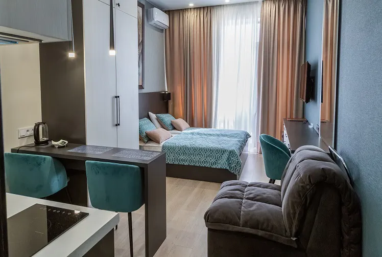 студио 2-местные 1-комнатные  вид на город АкваDeluxe — фото 1